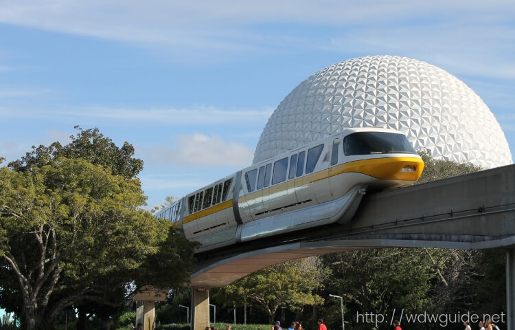 wdwのエプコットのモノレール