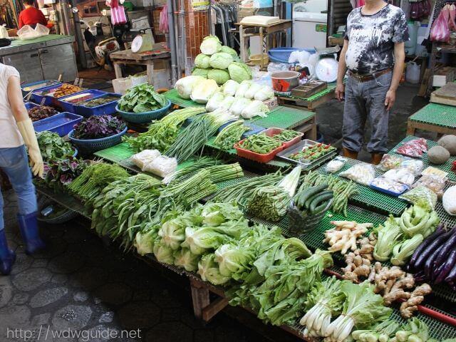台湾の花蓮の市場