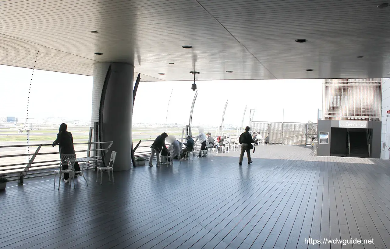 羽田空港第一ターミナル展望デッキ（北側）の様子