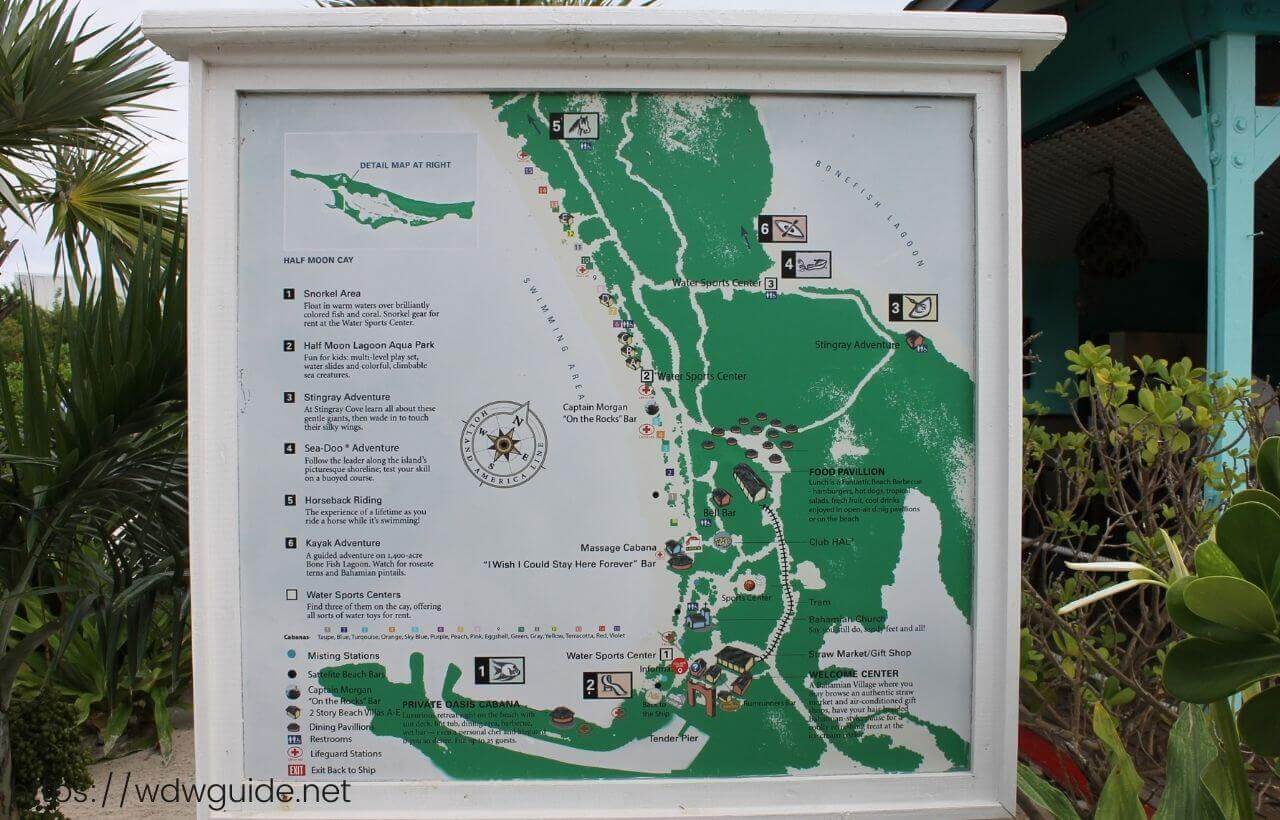 カリブ海のハーフムーンケイの看板