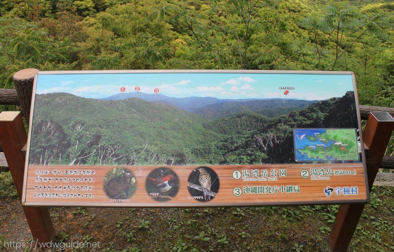 奄美大島の赤土山展望台から見た湯湾岳