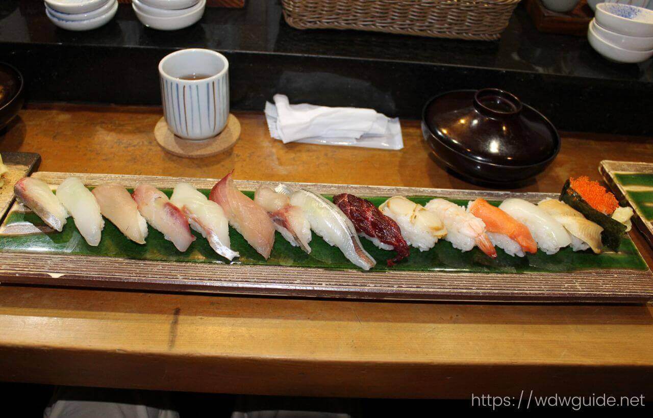 長崎魚たつの限定10食のお寿司15貫セット
