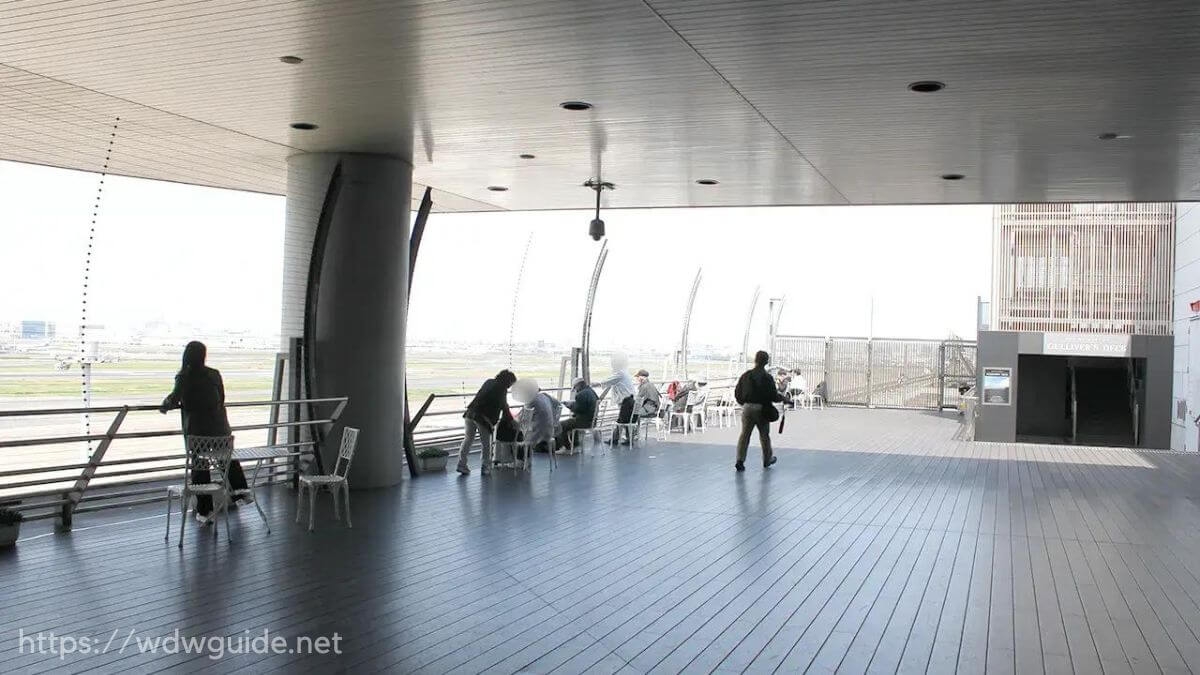 羽田空港第一ターミナル展望デッキ（北側）の様子