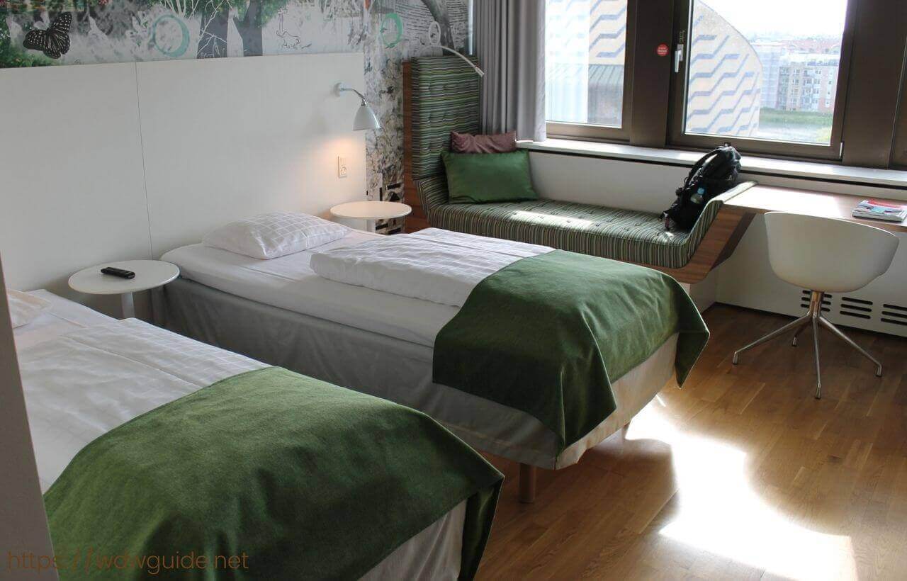 スカンディック コペンハーゲンの客室のベッド