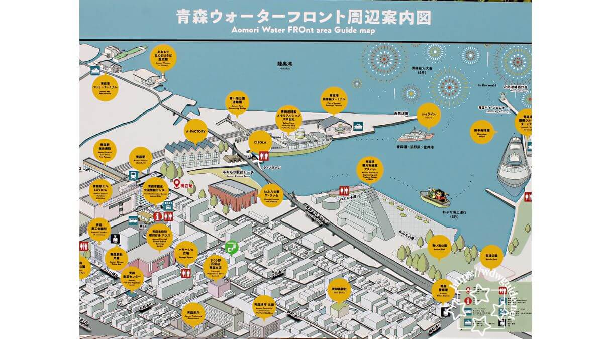 青森ウォーターフロント周辺案内図